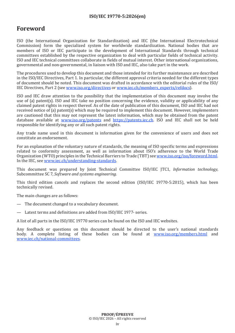 ISO/IEC PRF 19770-5 ISO/IEC PRF 19770-5 - Information technology — IT asset management — Part 5: Vocabulary - Page 4 preview