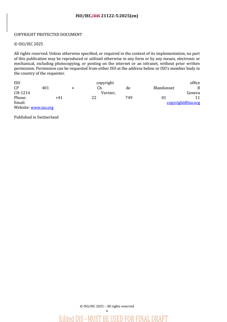 REDLINE ISO/IEC PRF 21122-5 - Information technology — JPEG XS low-latency lightweight image coding system — Part 5: Reference software
Released:18. 08. 2025
