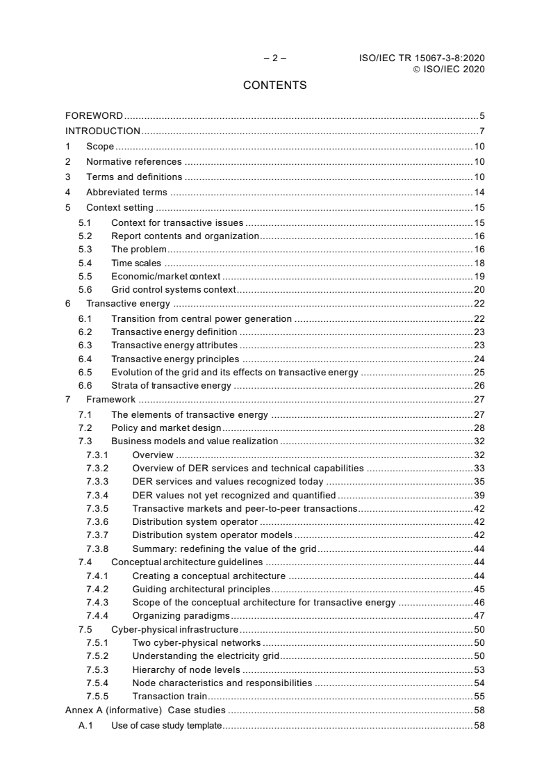 ISO/IEC TR 15067-3-8:2020 ISO/IEC TR 15067-3-8:2020 - Information technology — Home Electronic System (HES) application model — Part 3-8: GridWise transactive energy framework/25/2020 - Page 4 preview