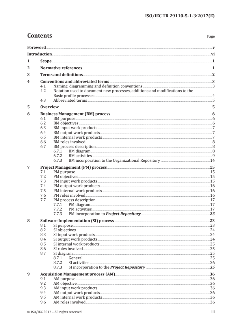 ISO/IEC TR 29110-5-1-3:2017 ISO/IEC TR 29110-5-1-3:2017 - Systems and software engineering — Lifecycle profiles for Very Small Entities (VSEs) — Part 5-1-3: Software engineering — Management and engineering guide: Generic profile group — Intermediate profile/23/2017 - Page 3 preview