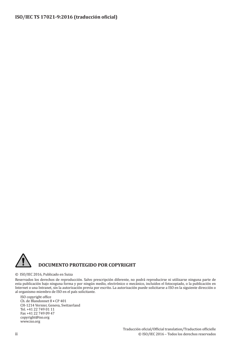 ISO/IEC TS 17021-9:2016 ISO/IEC TS 17021-9:2016 - Conformity assessment — Requirements for bodies providing audit and certification of management systems — Part 9: Competence requirements for auditing and certification of anti-bribery management systems/30/2017 - Page 2 preview
