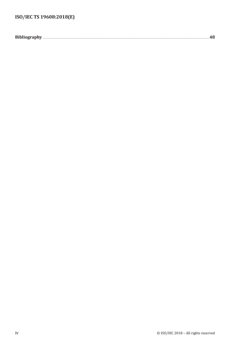 ISO/IEC TS 19608:2018 ISO/IEC TS 19608:2018 - Guidance for developing security and privacy functional requirements based on ISO/IEC 15408/19/2018 - Page 4 preview