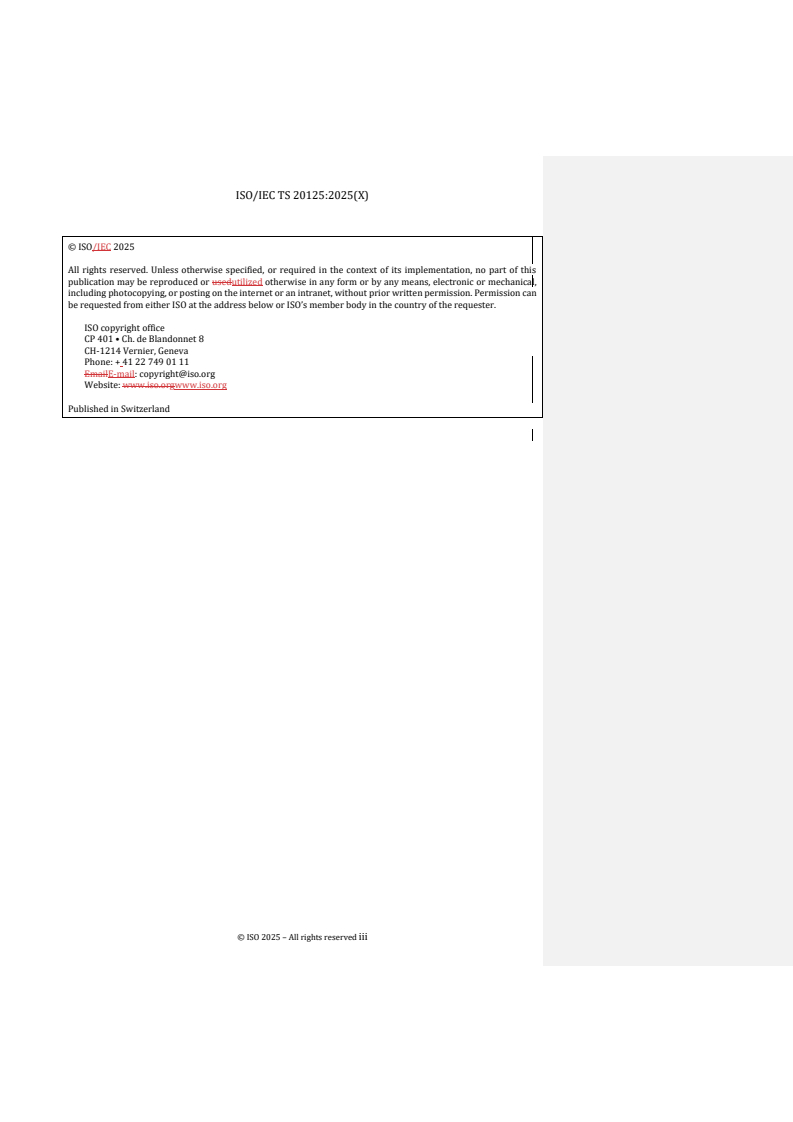 ISO/IEC TS 20125-1:2026 REDLINE ISO/IEC TS 20125-1 - Information technology — Digital services ecodesign — Part 1: Ecopractices for life cycle stages/29/2025 - Page 3 preview