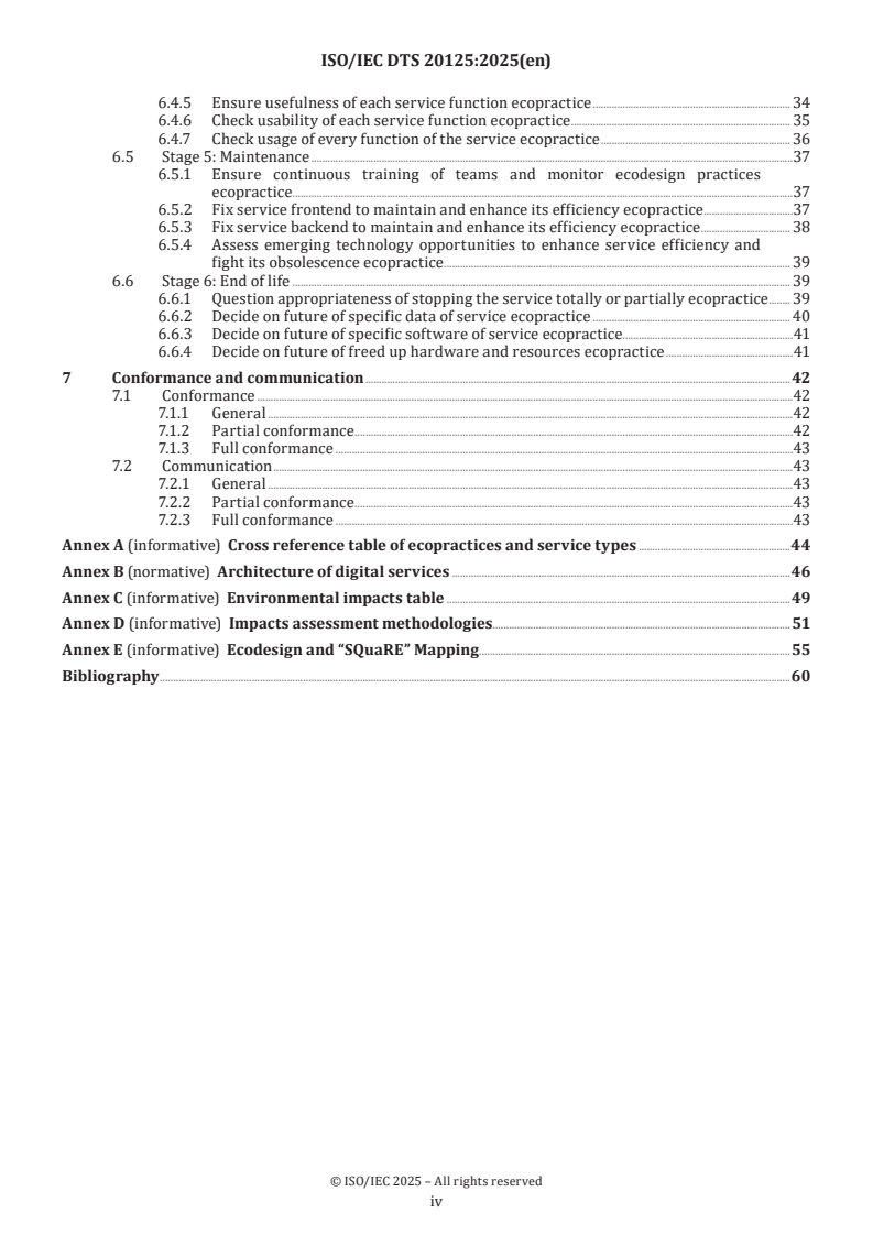 ISO/IEC TS 20125-1:2026 ISO/IEC TS 20125-1 - Information technology — Digital services ecodesign — Part 1: Ecopractices for life cycle stages/29/2025 - Page 4 preview