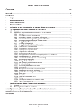 ISO/IEC TS 23220-6:2025 - Cards and security devices for personal identification — Building blocks for identity management via mobile devices — Part 6: Mechanism for use of certification on trustworthiness of secure area
Released:21. 10. 2025 - Page 3 preview
