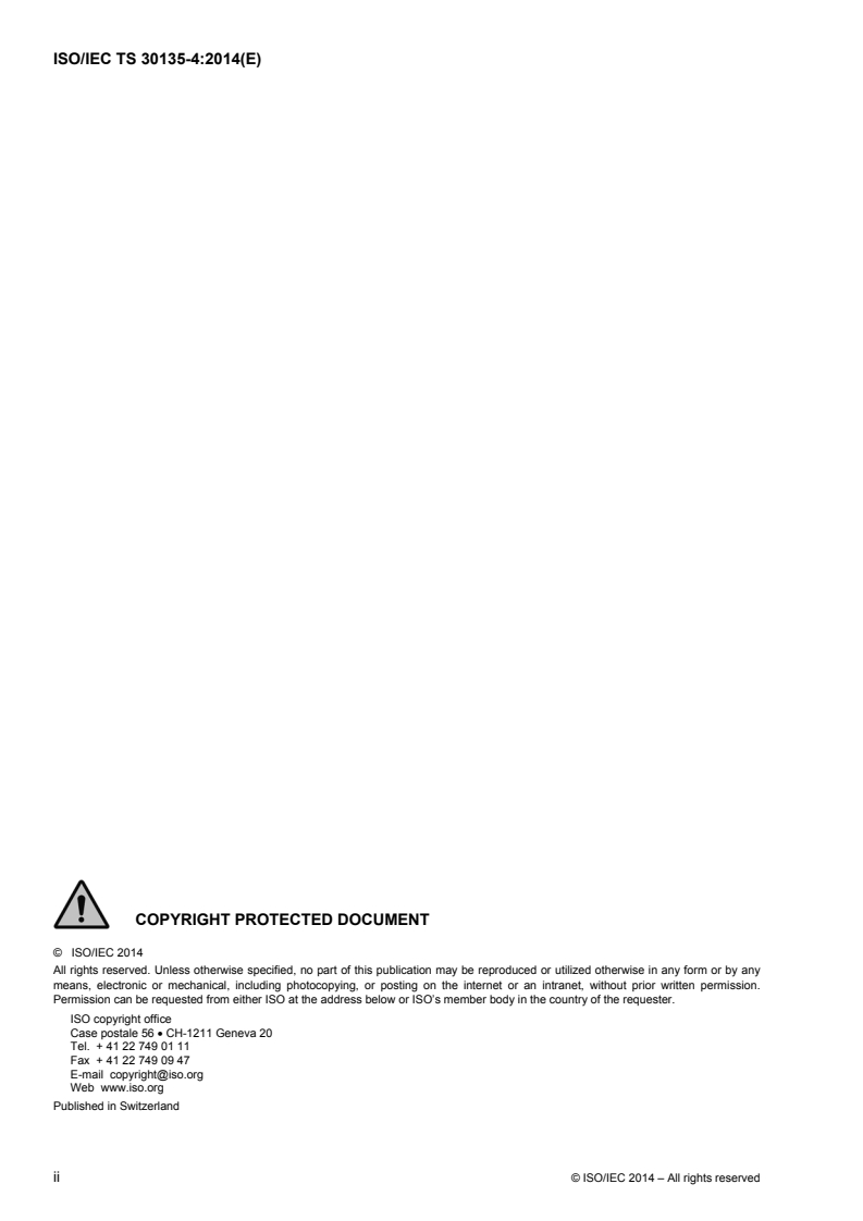 ISO/IEC TS 30135-4:2014 ISO/IEC TS 30135-4:2014 - Information technology — Digital publishing — EPUB3 — Part 4: Open Container Format/5/2014 - Page 2 preview
