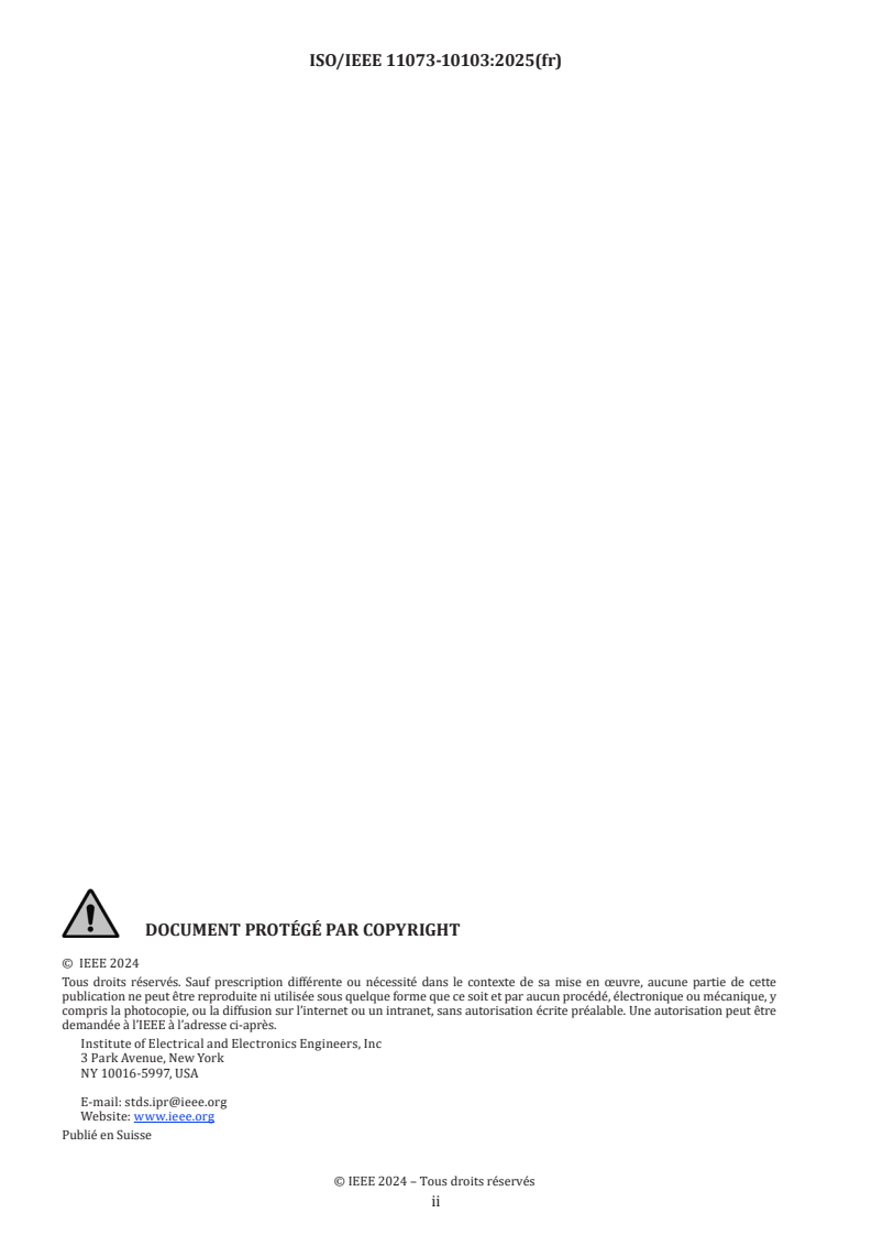 ISO/IEEE 11073-10103:2025 - Informatique de santé — Interopérabilité des dispositifs — Partie 10103: Nomenclature, dispositif implantable, cardiaque
Released:10/6/2025