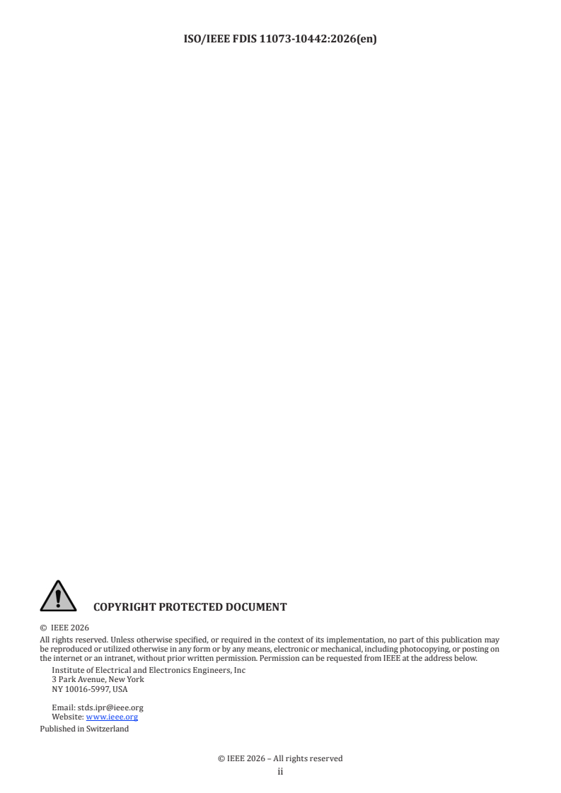 ISO/IEEE FDIS 11073-10442 ISO/IEEE FDIS 11073-10442 - Health informatics — Device interoperability — Part 10442: Personal health device communication, device specialization, strength fitness equipment - Page 2 preview