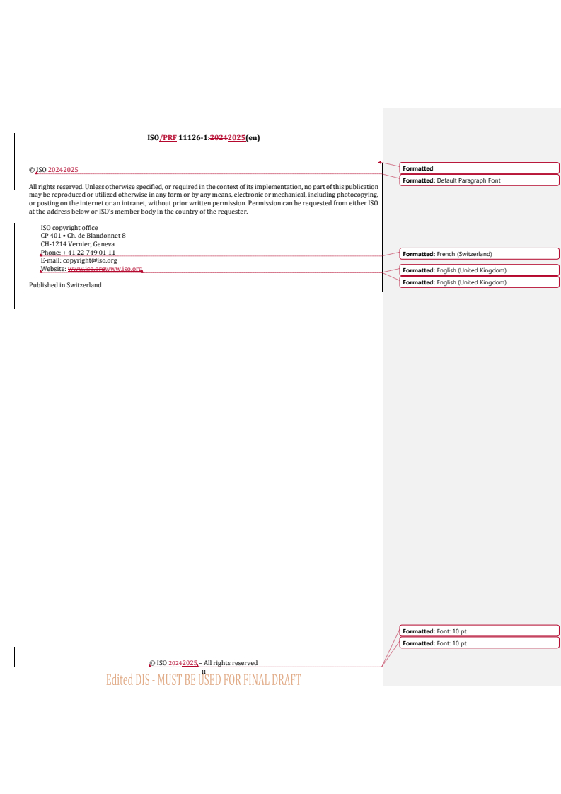 REDLINE ISO/PRF 11126-1 - Preparation of steel substrates before application of paints and related products — Specifications for non-metallic blast-cleaning abrasives — Part 1: General introduction and classification
Released:23. 05. 2025
