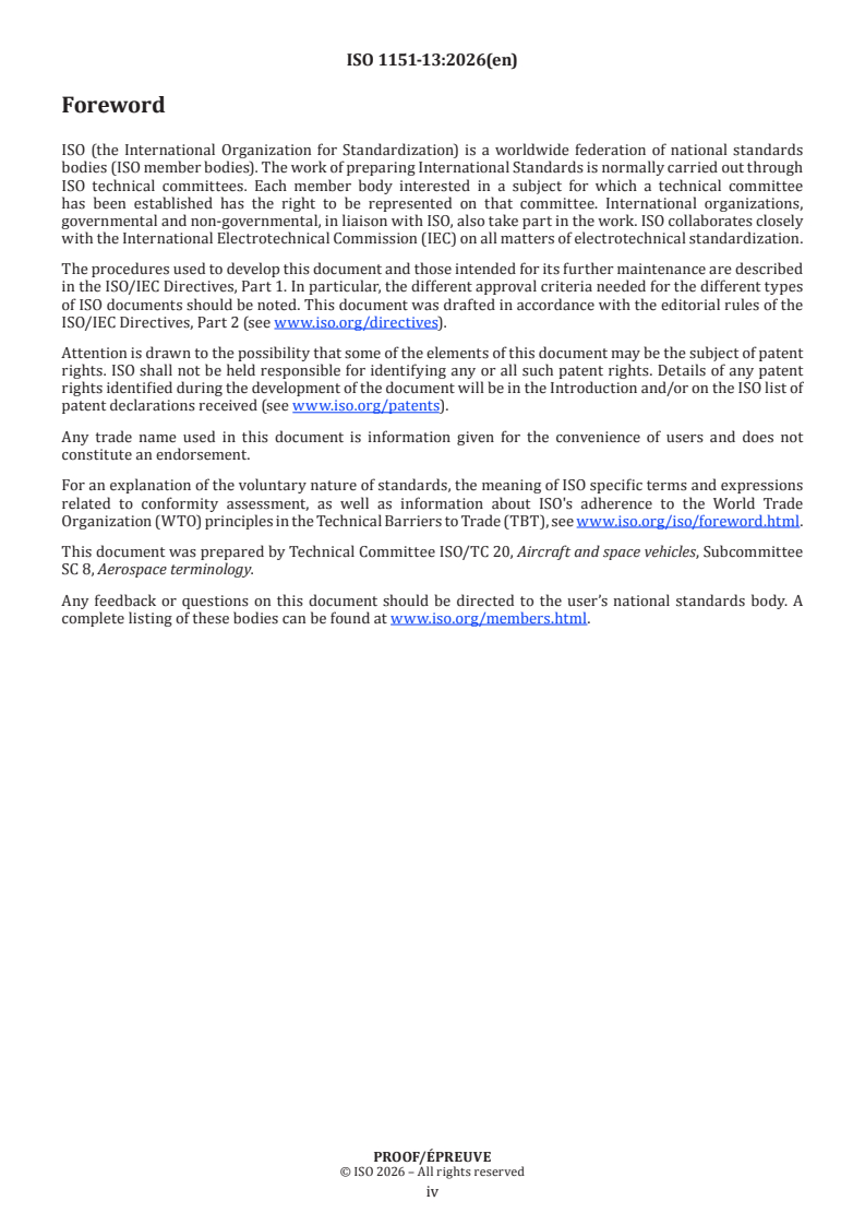 ISO 1151-13 ISO/PRF 1151-13 - Flight dynamics — Vocabulary — Part 13: Training devices - Page 4 preview