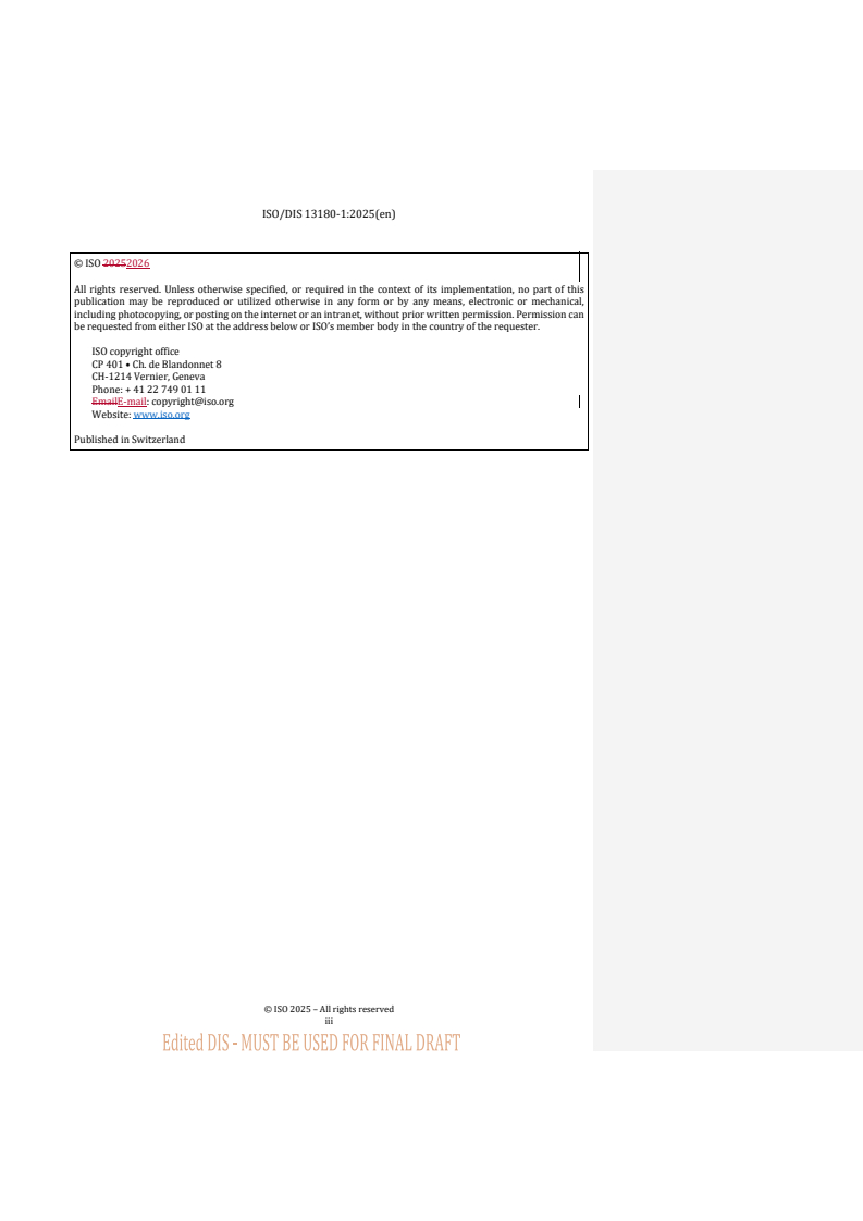 ISO 13180-1 REDLINE ISO/PRF 13180-1 - Fibre-reinforced cementitious composites (FRCCs) — Direct tensile test method — Part 1: Strain hardening FRCCs - Page 3 preview