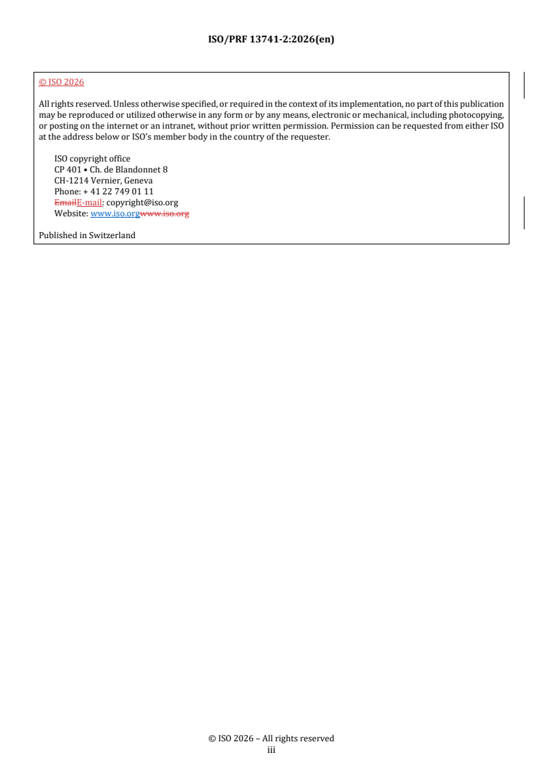 ISO 13741-2 REDLINE ISO/PRF 13741-2 - Plastics/rubber — Determination of residual monomers and other organic components by capillary-column gas chromatography — Part 2: Headspace method - Page 3 preview