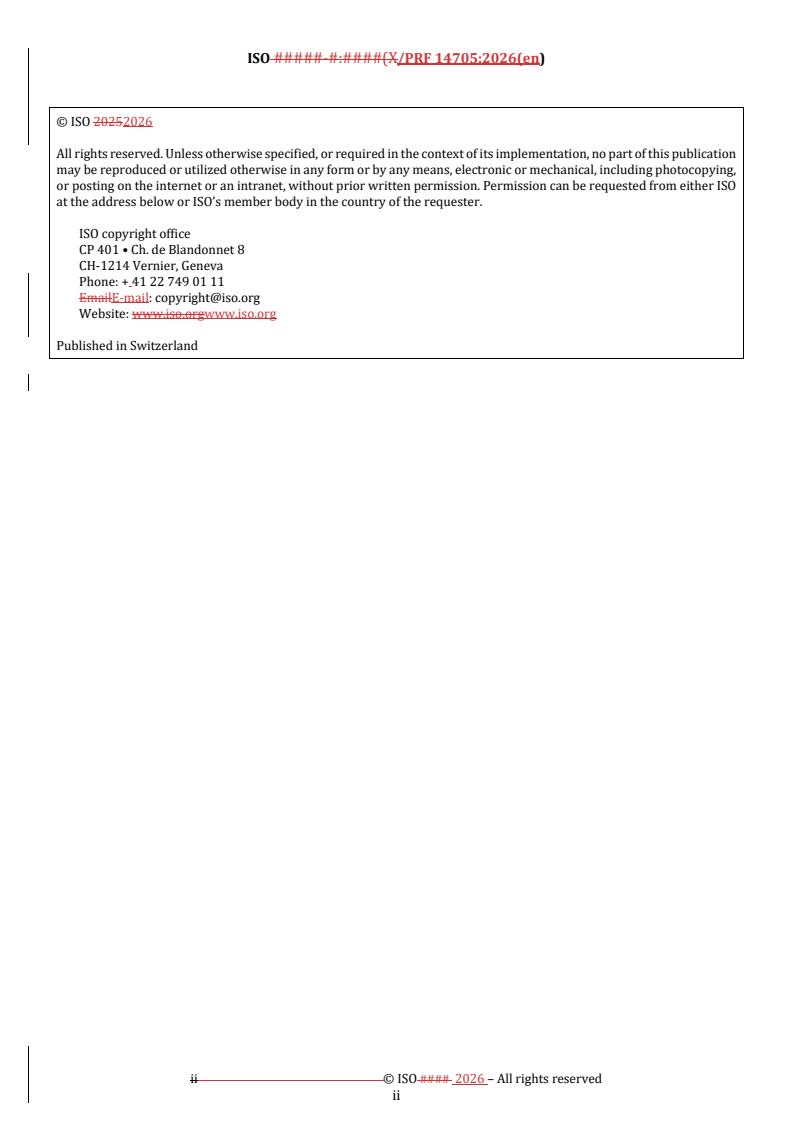 ISO 14705 REDLINE ISO/PRF 14705 - Fine ceramics (advanced ceramics, advanced technical ceramics) — Test method for hardness of monolithic ceramics at room temperature - Page 2 preview
