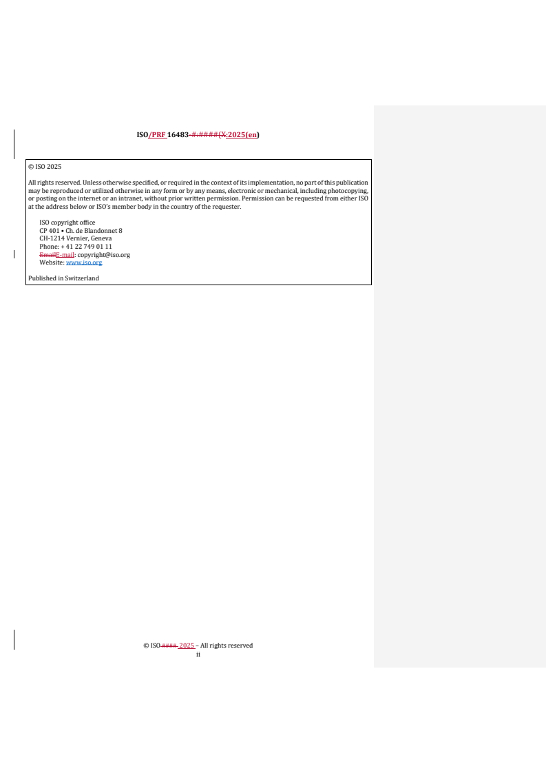 REDLINE ISO/PRF 16483 - Sustainable mobility and transportation — Digital governance — Indicators
Released:11/24/2025