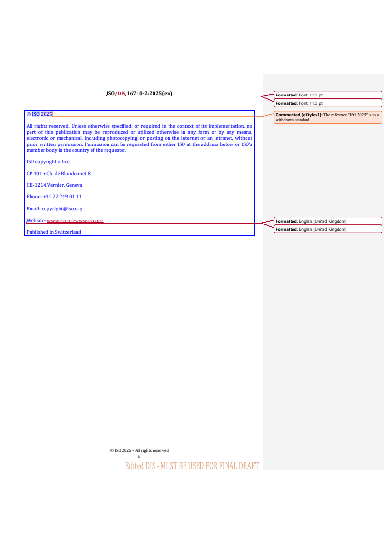 REDLINE ISO/PRF 16710-2 - Ergonomics methods — Part 2: A methodology for work analysis to support design
Released:22. 08. 2025
