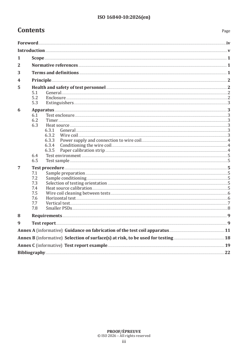 ISO/PRF 16840-10 ISO/PRF 16840-10 - Wheelchair seating — Part 10: Requirements and test method for the assessment of resistance to ignition of postural support devices - Page 3 preview