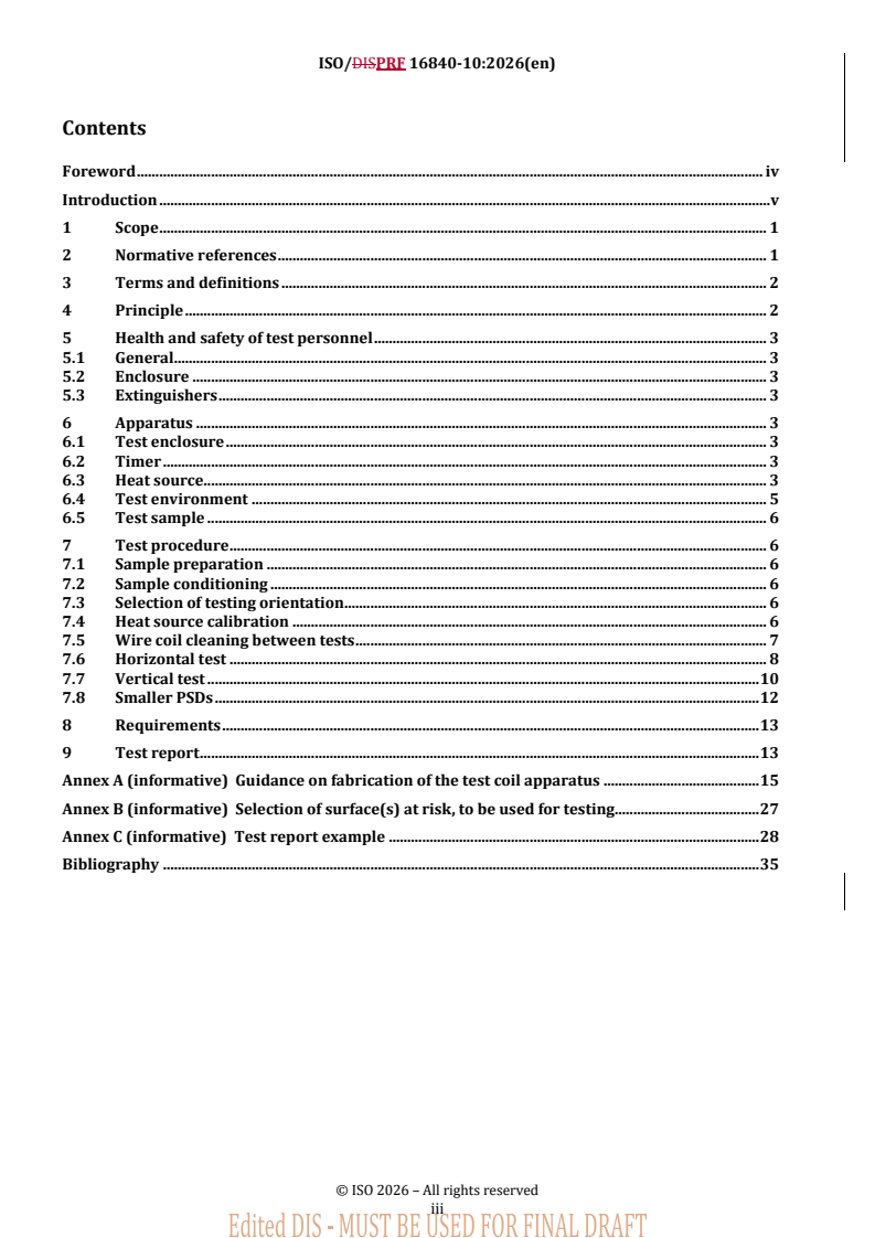 ISO/PRF 16840-10 REDLINE ISO/PRF 16840-10 - Wheelchair seating — Part 10: Requirements and test method for the assessment of resistance to ignition of postural support devices - Page 3 preview