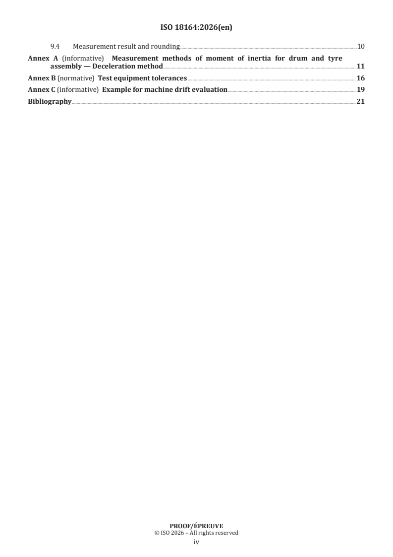 ISO/PRF 18164 ISO/PRF 18164 - Motorcycle tyres rolling resistance measurement methods — Single point test - Page 4 preview