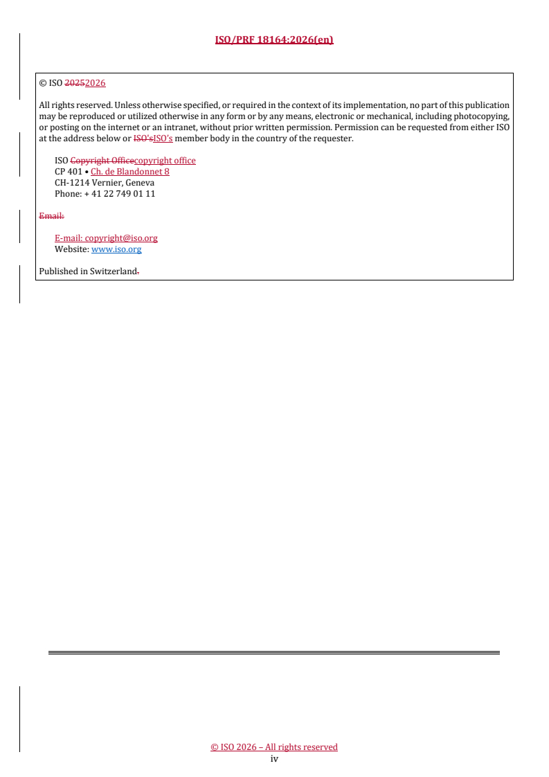 ISO/PRF 18164 REDLINE ISO/PRF 18164 - Motorcycle tyres rolling resistance measurement methods — Single point test - Page 3 preview