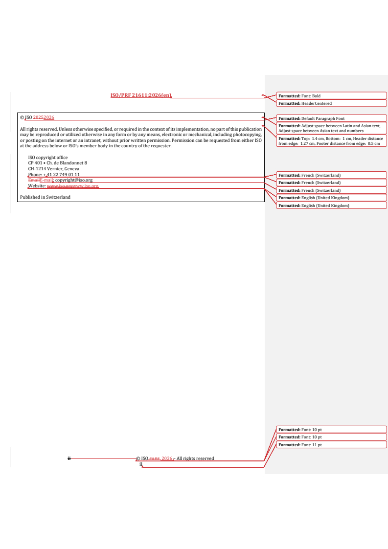 ISO/PRF 21611 REDLINE ISO/PRF 21611 - Dentistry — Vocabulary for source conclusion for human identification by dental evidence - Page 2 preview