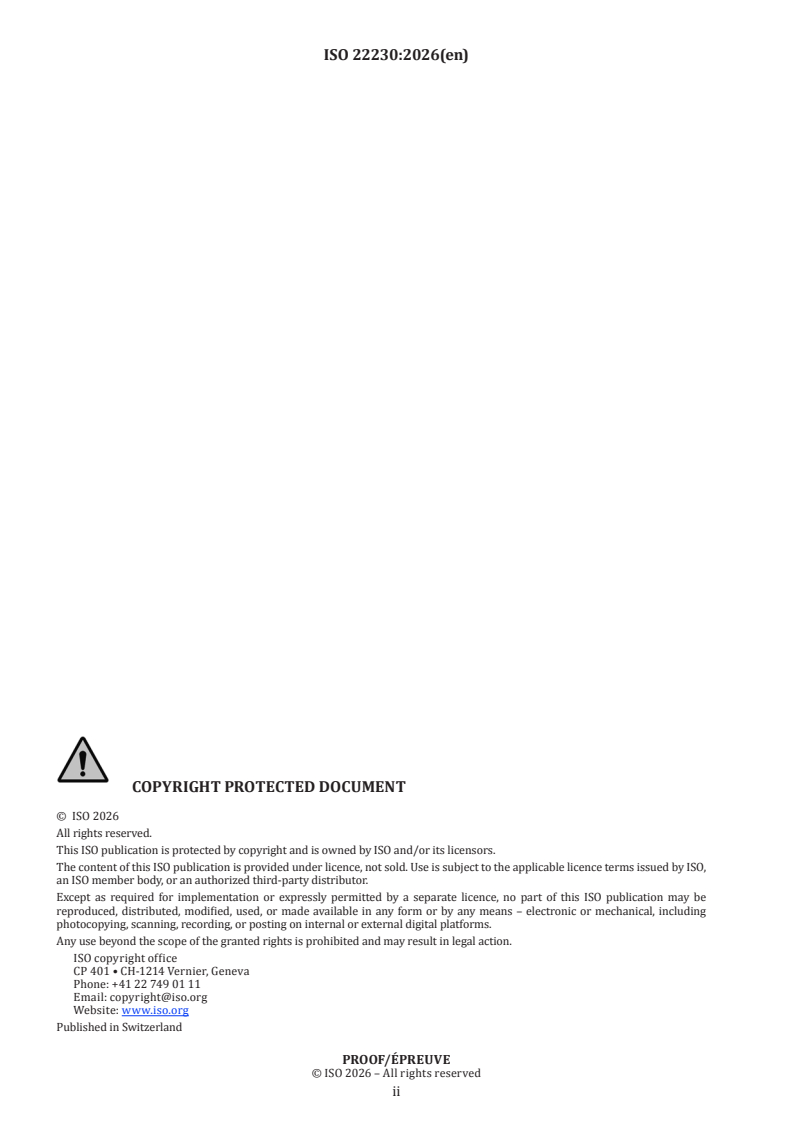 ISO/PRF 22230 ISO/PRF 22230 - Specification for phosphate conversion coating on magnesium and its alloys - Page 2 preview