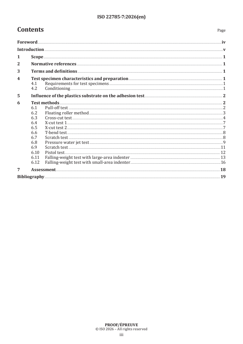 ISO/PRF 22785-7 ISO/PRF 22785-7 - Paints and varnishes — Coatings on plastics and composites — Part 7: Adhesion - Page 3 preview