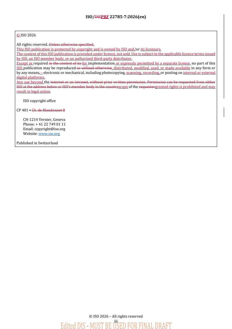 ISO/PRF 22785-7 REDLINE ISO/PRF 22785-7 - Paints and varnishes — Coatings on plastics and composites — Part 7: Adhesion - Page 3 preview