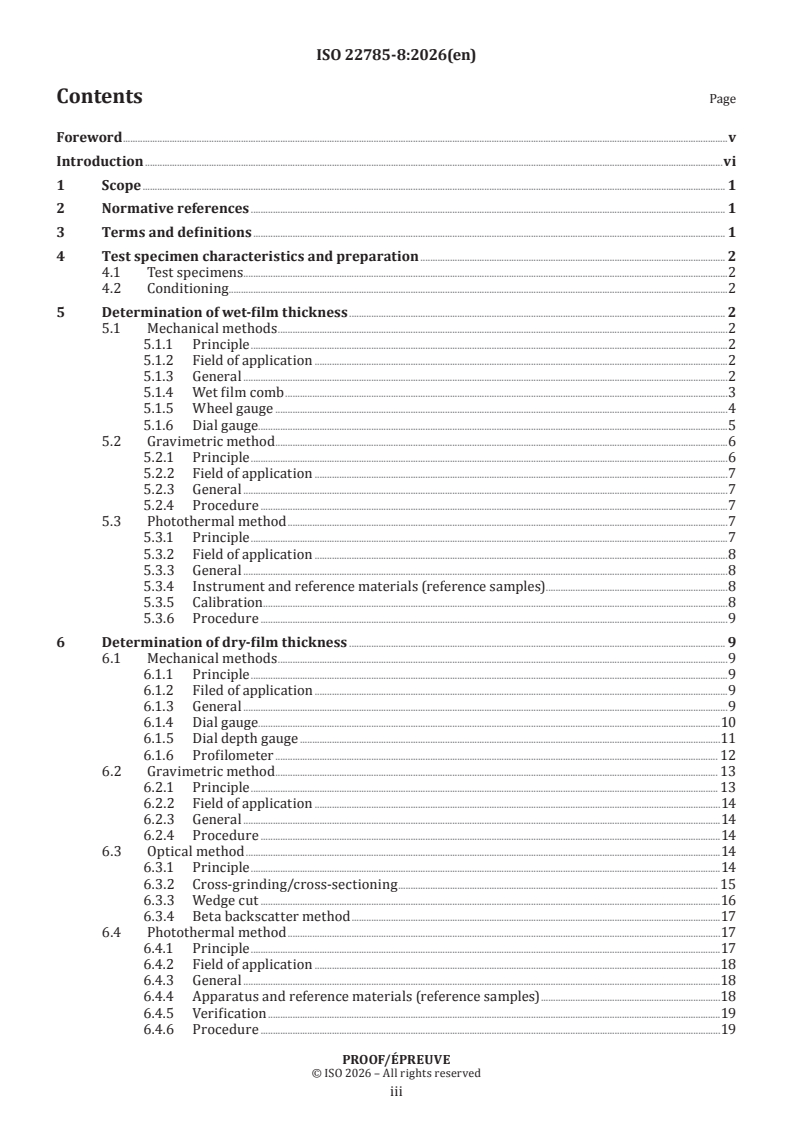 ISO/PRF 22785-8 ISO/PRF 22785-8 - Paints and varnishes — Coatings on plastics and composites — Part 8: Film thickness - Page 3 preview
