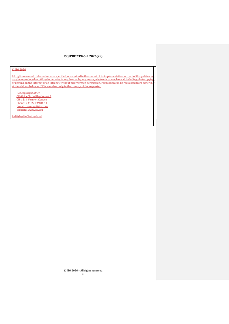 ISO 23945-2 REDLINE ISO/PRF 23945-2 - Test methods for sprayed concrete — Part 2: Sampling fresh and hardened concrete - Page 3 preview