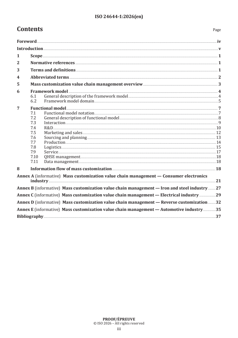 ISO/PRF 24644-1 ISO/PRF 24644-1 - Mass customization value chain management — Part 1: Framework - Page 3 preview
