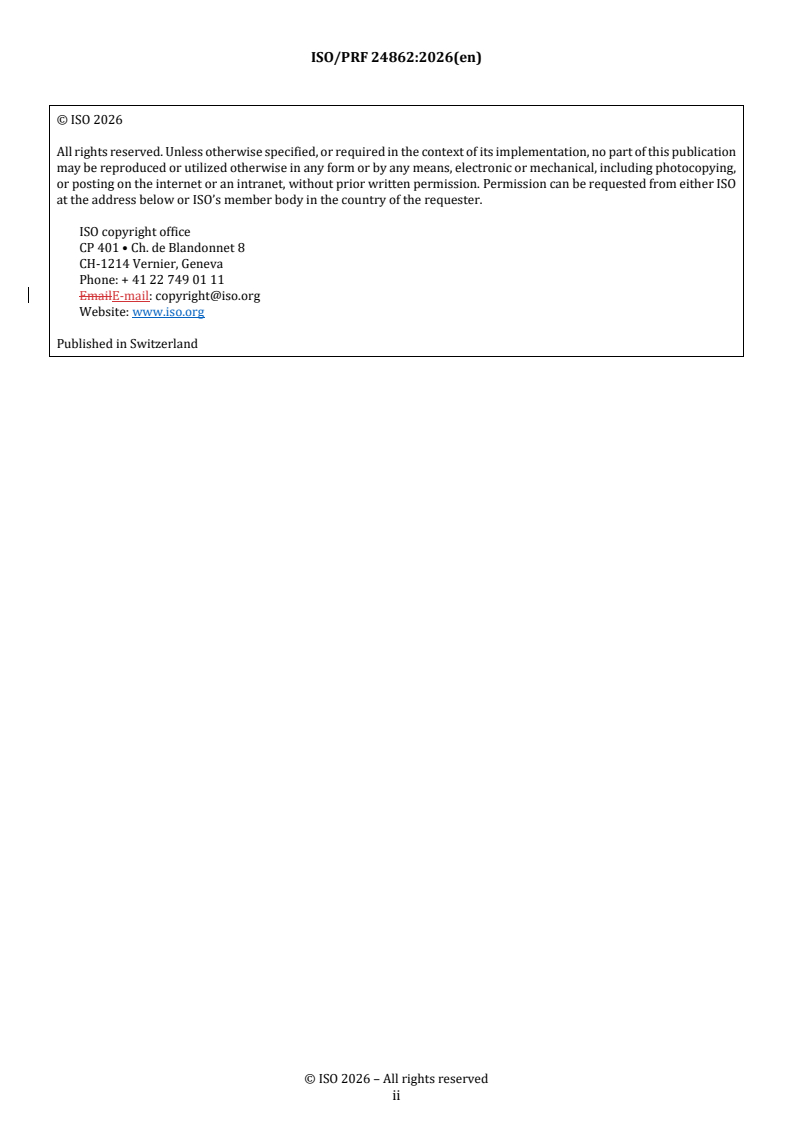 ISO 24862 REDLINE ISO/PRF 24862 - Plastics — Polyols for use in the production of polyurethanes — Determination of degree of unsaturation for polyols by Raman spectrometric method - Page 2 preview