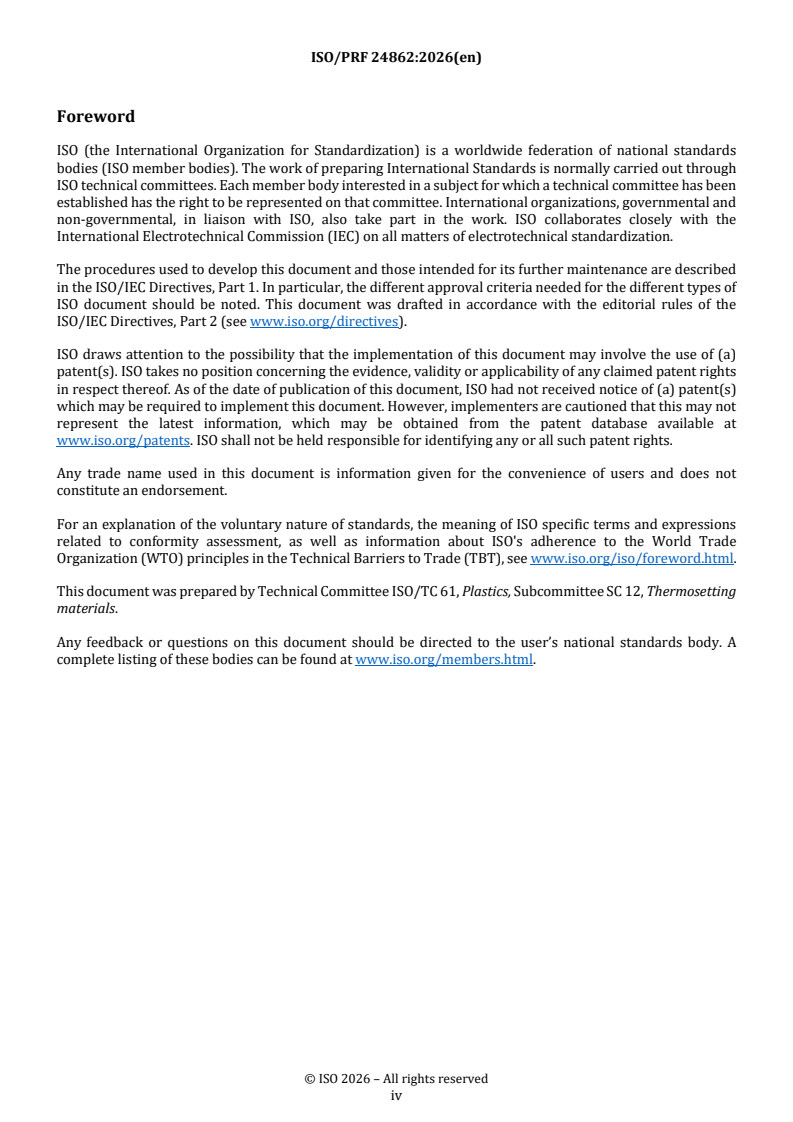 ISO 24862 REDLINE ISO/PRF 24862 - Plastics — Polyols for use in the production of polyurethanes — Determination of degree of unsaturation for polyols by Raman spectrometric method - Page 4 preview