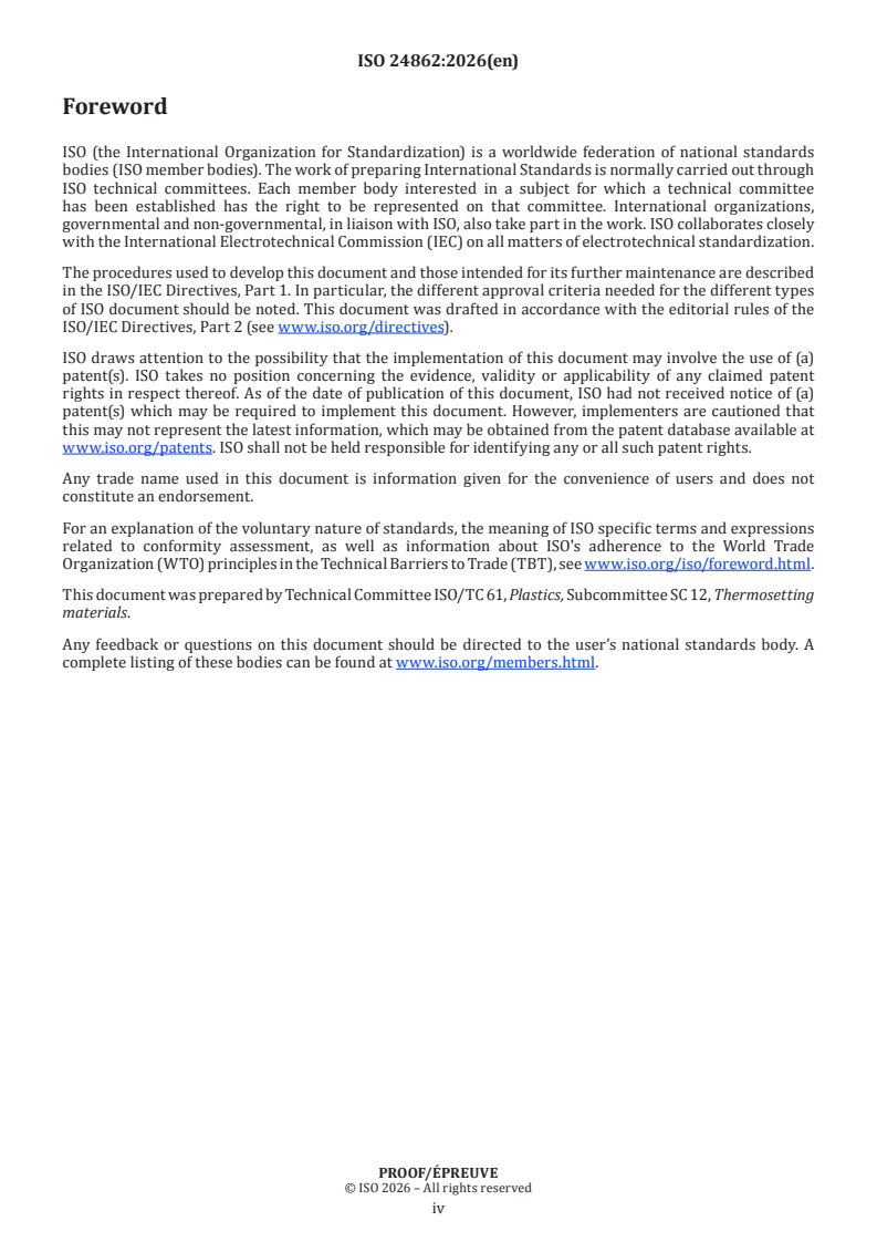 ISO 24862 ISO/PRF 24862 - Plastics — Polyols for use in the production of polyurethanes — Determination of degree of unsaturation for polyols by Raman spectrometric method - Page 4 preview