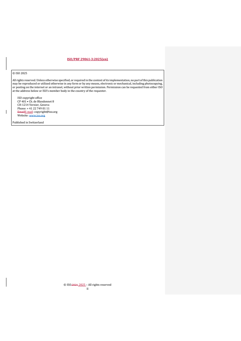 REDLINE ISO/PRF 29061-3 - Road vehicles — Methods and criteria for usability evaluation of child restraint systems and their interface with vehicle anchorage systems — Part 3: Installation of child restraint systems using vehicle seat belts
Released:14. 11. 2025