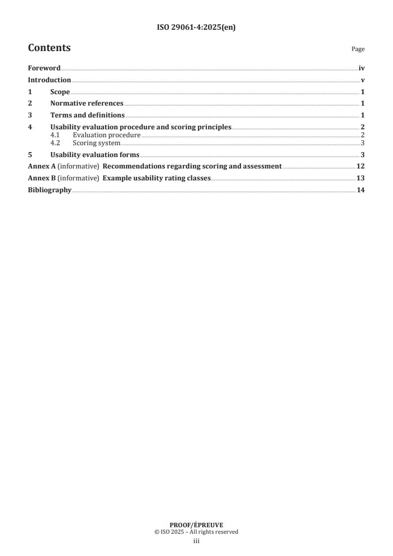 ISO 29061-4 ISO/PRF 29061-4 - Road vehicles — Methods and criteria for usability evaluation of child restraint systems and their interface with vehicle anchorage systems — Part 4: Securing of child in child restraint system and daily handling aspects
Released:14. 11. 2025 - Page 3 preview