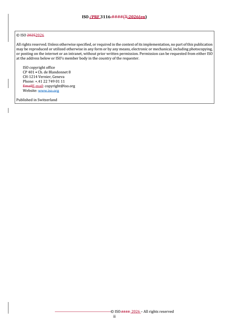 ISO/PRF 3116 REDLINE ISO/PRF 3116 - Magnesium and magnesium alloys — Wrought magnesium and magnesium alloys - Page 2 preview