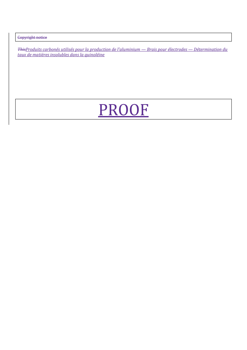 ISO/PRF 6791 REDLINE ISO/PRF 6791 - Carbonaceous materials for the production of aluminium — Pitch for electrodes — Determination of contents of quinoline-insoluble material - Page 2 preview