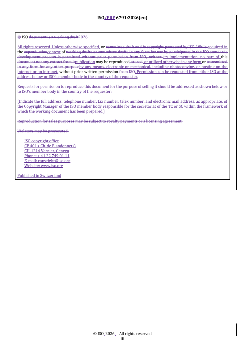ISO/PRF 6791 REDLINE ISO/PRF 6791 - Carbonaceous materials for the production of aluminium — Pitch for electrodes — Determination of contents of quinoline-insoluble material - Page 3 preview