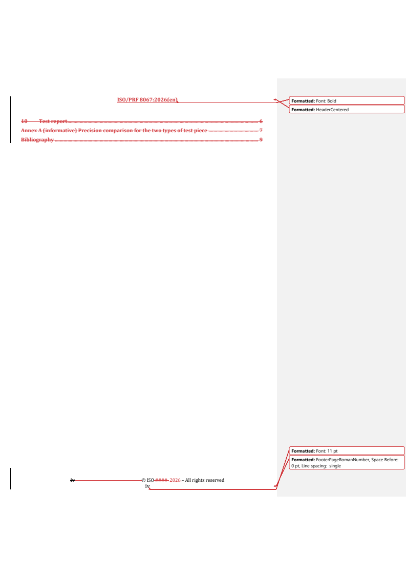 ISO 8067 REDLINE ISO/PRF 8067 - Flexible cellular polymeric materials — Determination of tear strength - Page 4 preview