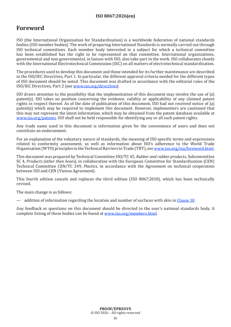 ISO 8067 ISO/PRF 8067 - Flexible cellular polymeric materials — Determination of tear strength - Page 4 preview