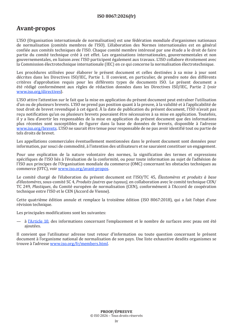 ISO 8067 ISO/PRF 8067 - Matériaux polymères alvéolaires souples — Détermination de la résistance au déchirement - Page 4 preview