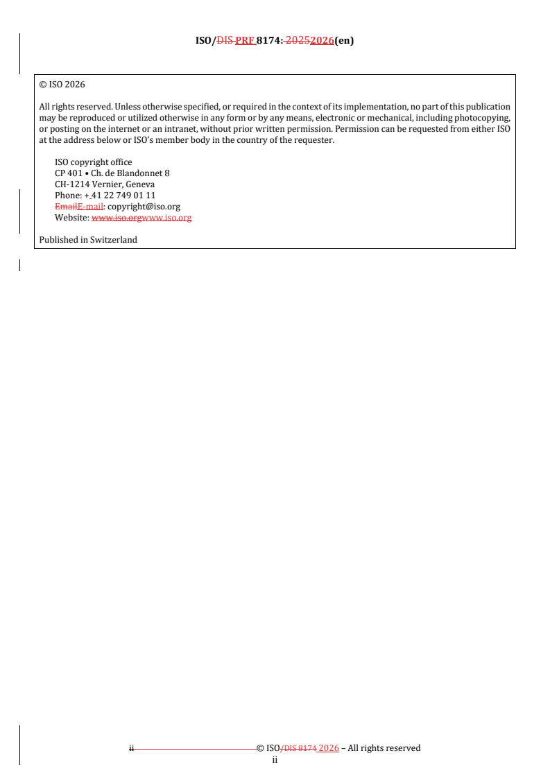 ISO 8174 REDLINE ISO/PRF 8174 - Ethylene and propylene for industrial use — Determination of trace oxygenates — Gas chromatographic method - Page 2 preview