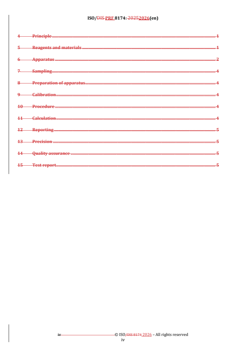 ISO 8174 REDLINE ISO/PRF 8174 - Ethylene and propylene for industrial use — Determination of trace oxygenates — Gas chromatographic method - Page 4 preview