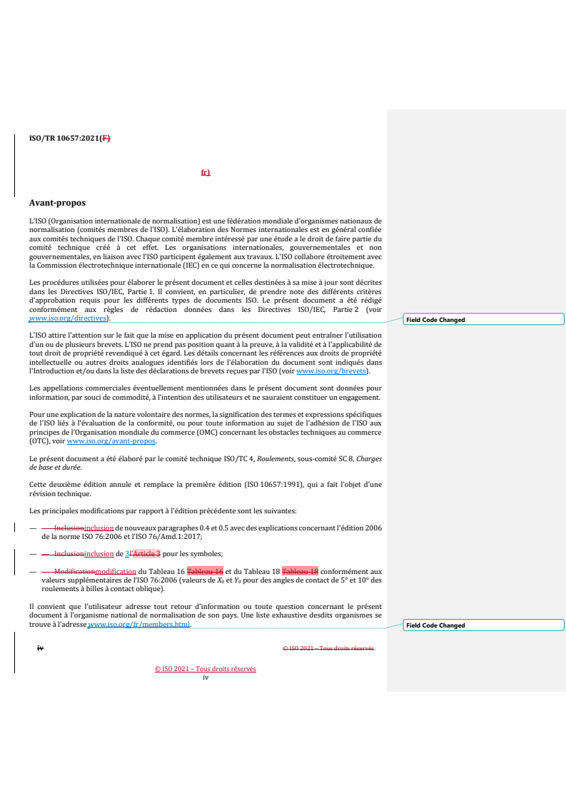 ISO/TR 10657:2021 REDLINE ISO/TR 10657:2021 - Notes explicatives sur l'ISO 76 - Page 4 preview