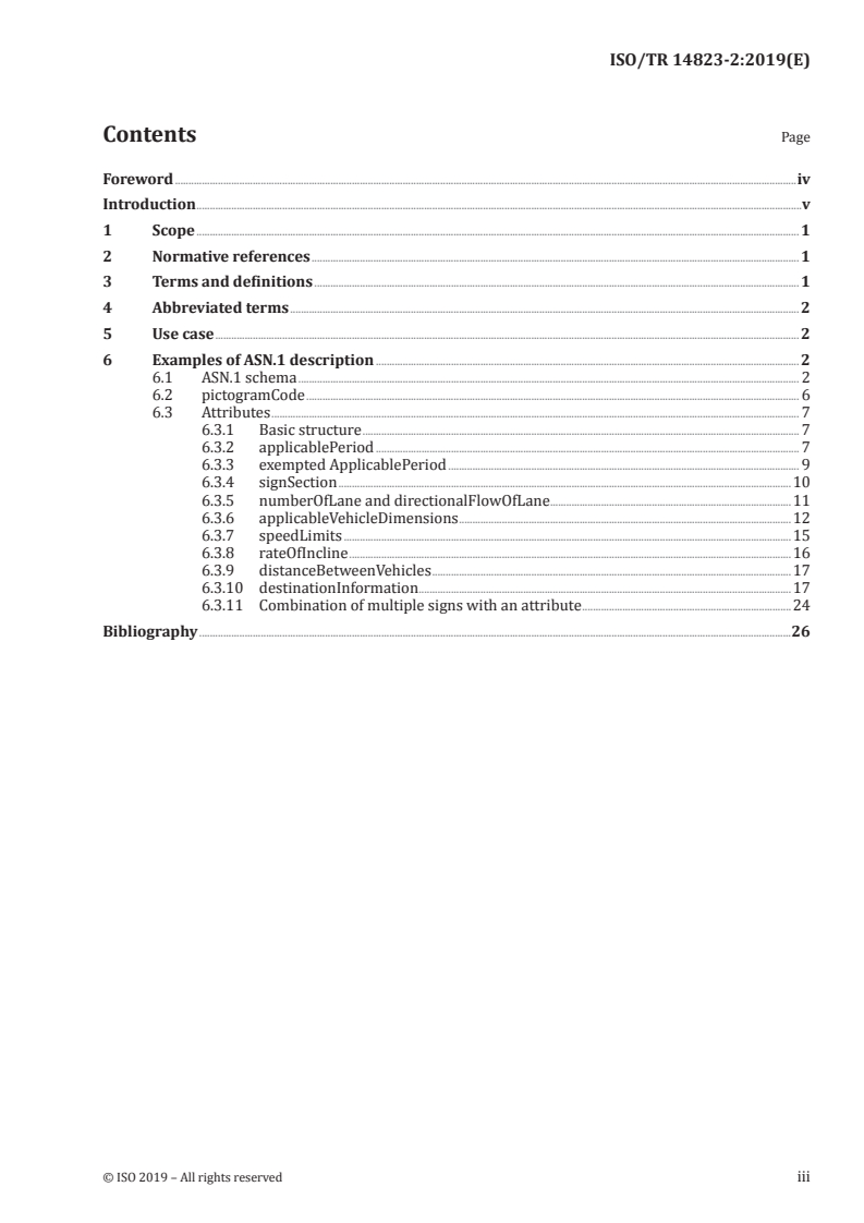 ISO/TR 14823-2:2019 ISO/TR 14823-2:2019 - Intelligent transport systems — Graphic data dictionary — Part 2: Examples/3/2019 - Page 3 preview
