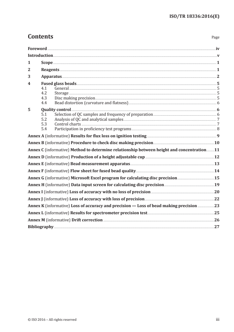 ISO/TR 18336:2016 ISO/TR 18336:2016 - Guidelines for good XRF laboratory practice for the iron ore industry/11/2016 - Page 3 preview