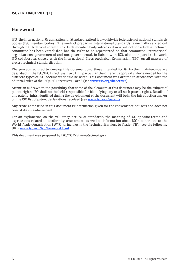 ISO/TR 18401:2017 ISO/TR 18401:2017 - Nanotechnologies — Plain language explanation of selected terms from the ISO/IEC 80004 series/29/2017 - Page 4 preview