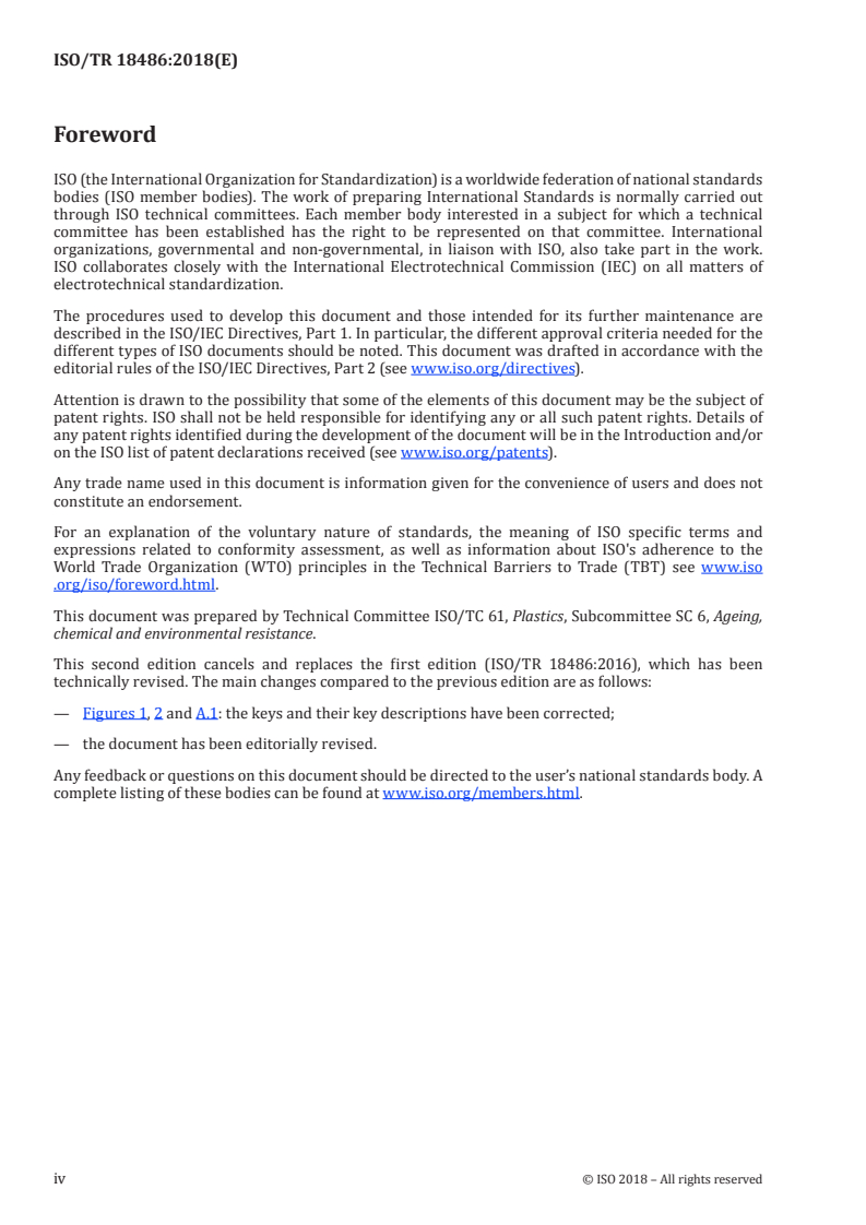 ISO/TR 18486:2018 ISO/TR 18486:2018 - Plastics — Parameters comparing the spectral irradiance of a laboratory light source for weathering applications to a reference solar spectral irradiance/26/2018 - Page 4 preview