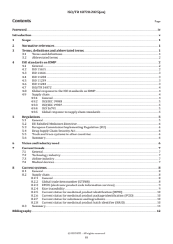 ISO/TR 18728:2025 ISO/TR 18728:2025 - Health informatics — Global medicinal product and ingredient and batch registration as part of identification of medicinal products (IDMP)
Released:12. 12. 2025 - Page 3 preview