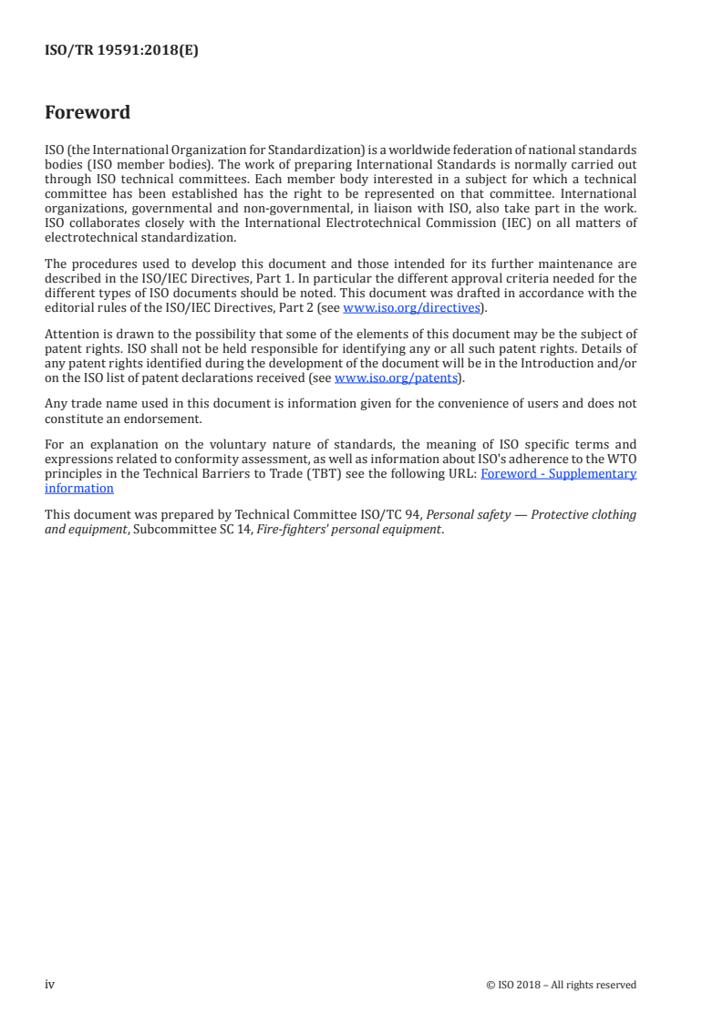 ISO/TR 19591:2018 ISO/TR 19591:2018 - Personal protective equipment for firefighters — Standard terms and definitions/30/2018 - Page 4 preview